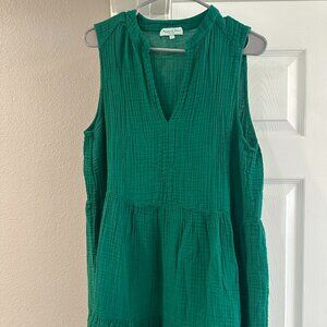 Michael Stars Daisy Gauze Dress Size XL in Green